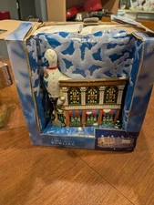 Christmas Village Fiber Optic Bowling Alley Building Brand New 