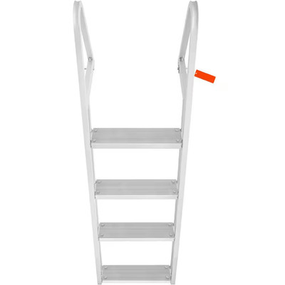 Retractable Dock Ladder 4-Steps 3.1 In. Wide Standard Adjustable Swim Ladder Alu