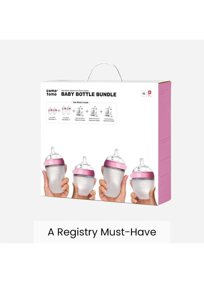 Juego de 7 botellas rosa Foto 2 de 2