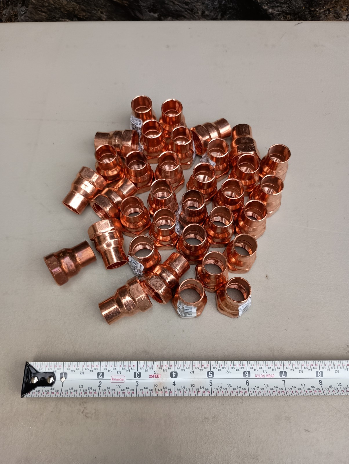 2 pk, 1/2"in x 1/2"in CxF Copper Female Adapter Reducer Fitting Sweat FIP Thread