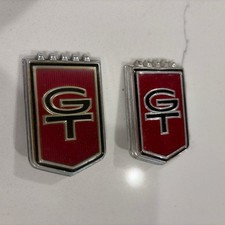 Original 1965 1966 Ford Mustang Gt Fender Emblem Lot Of 2