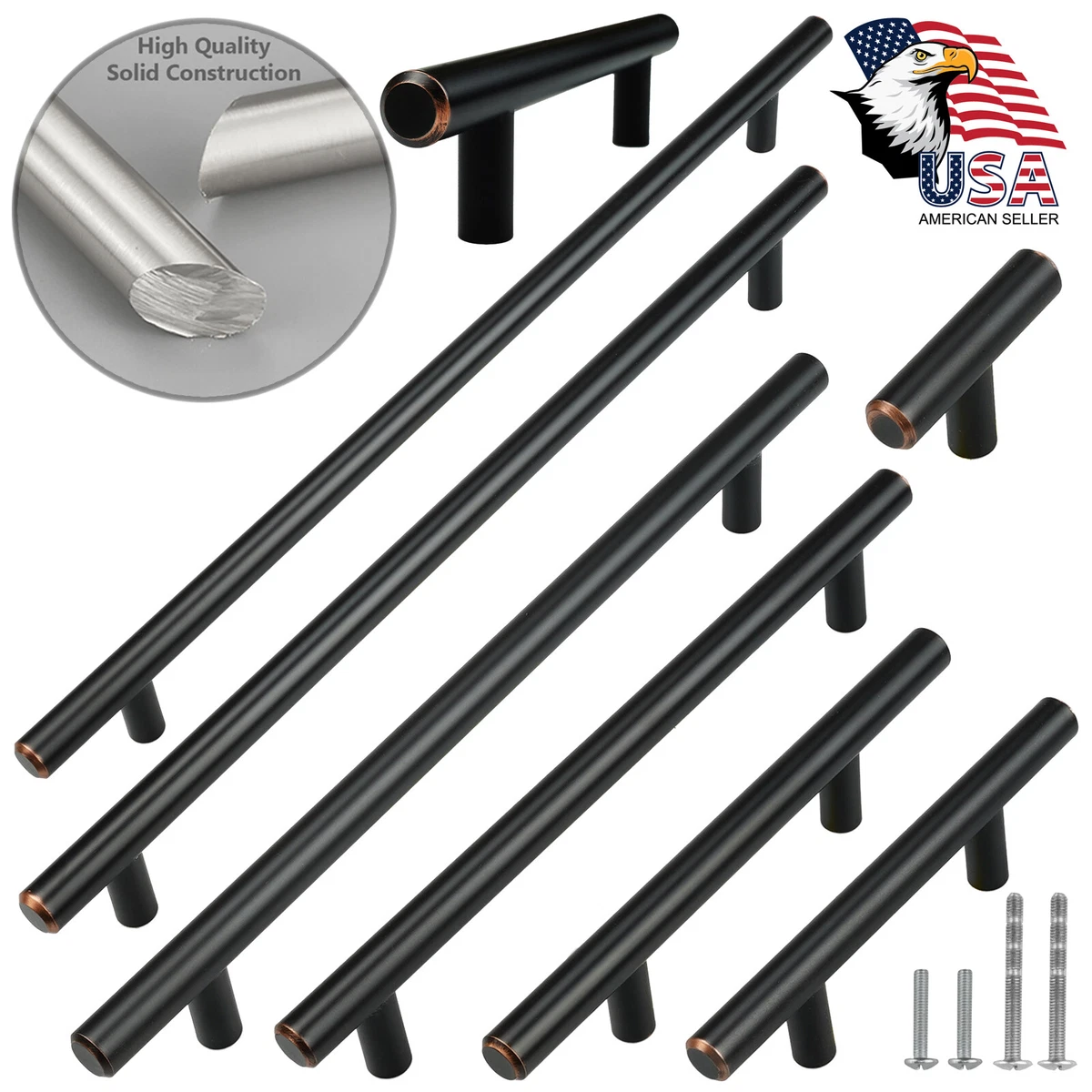 Oil Rubbed Bronze Cabinet Pulls With Stainless Steel Appliances ...