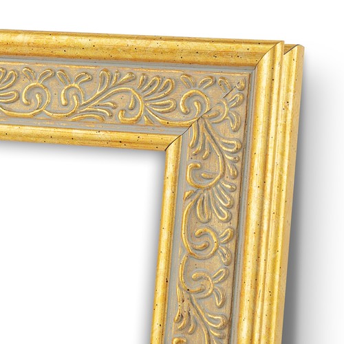 12x16 Ornate Vintage Photo Frame with White Mat for 8x12 Pictures - Picture 5 of 11