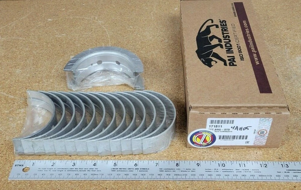 Main Bearing Kit for Cummins 6B ISB QSB. PAI 171811 Ref# 3357480 QUARTER MAX ステアリング