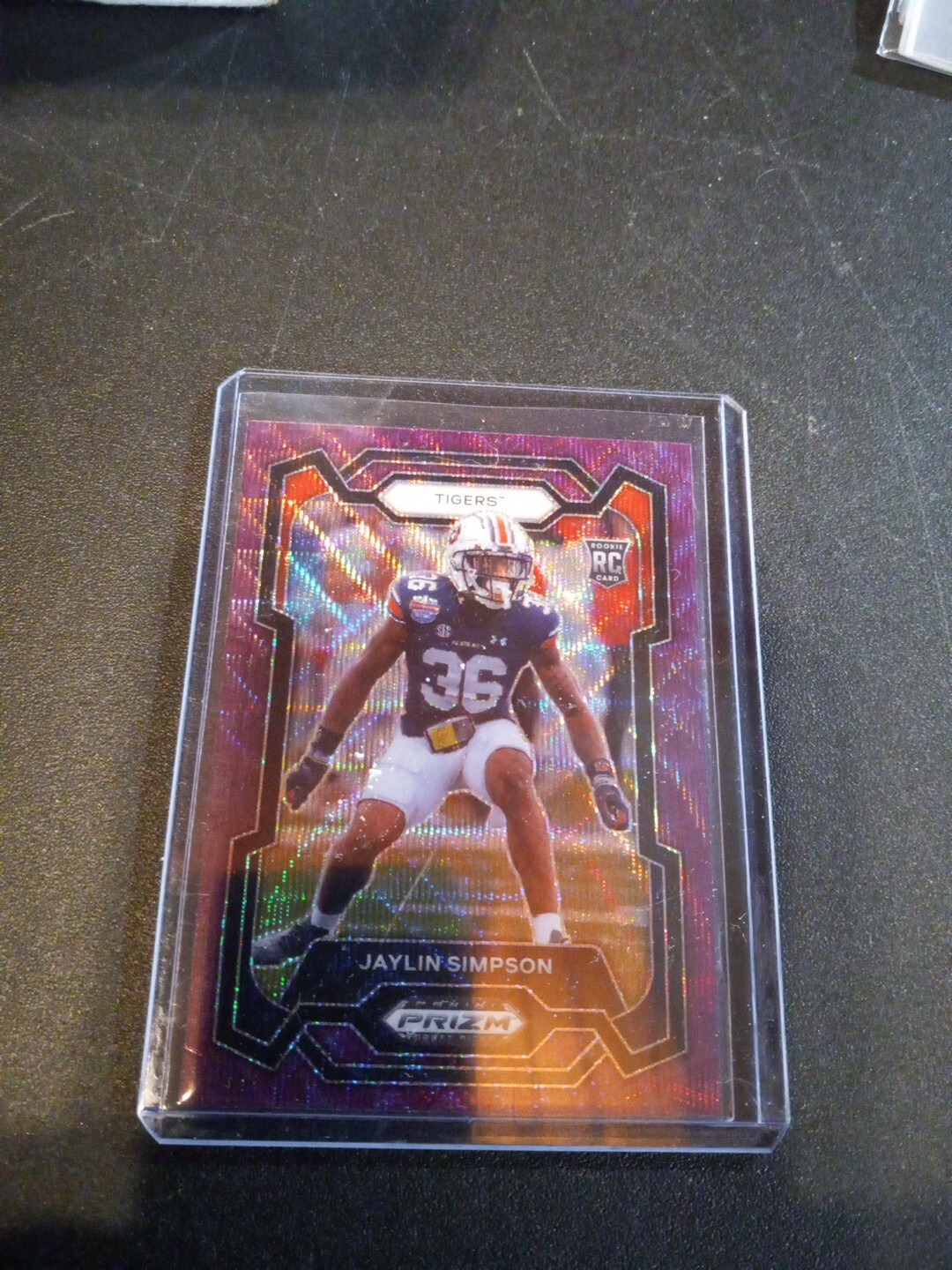 2024 Panini Prizm Draft Picks - Purple Wave Prizm #175 Jaylin Simpson (RC)