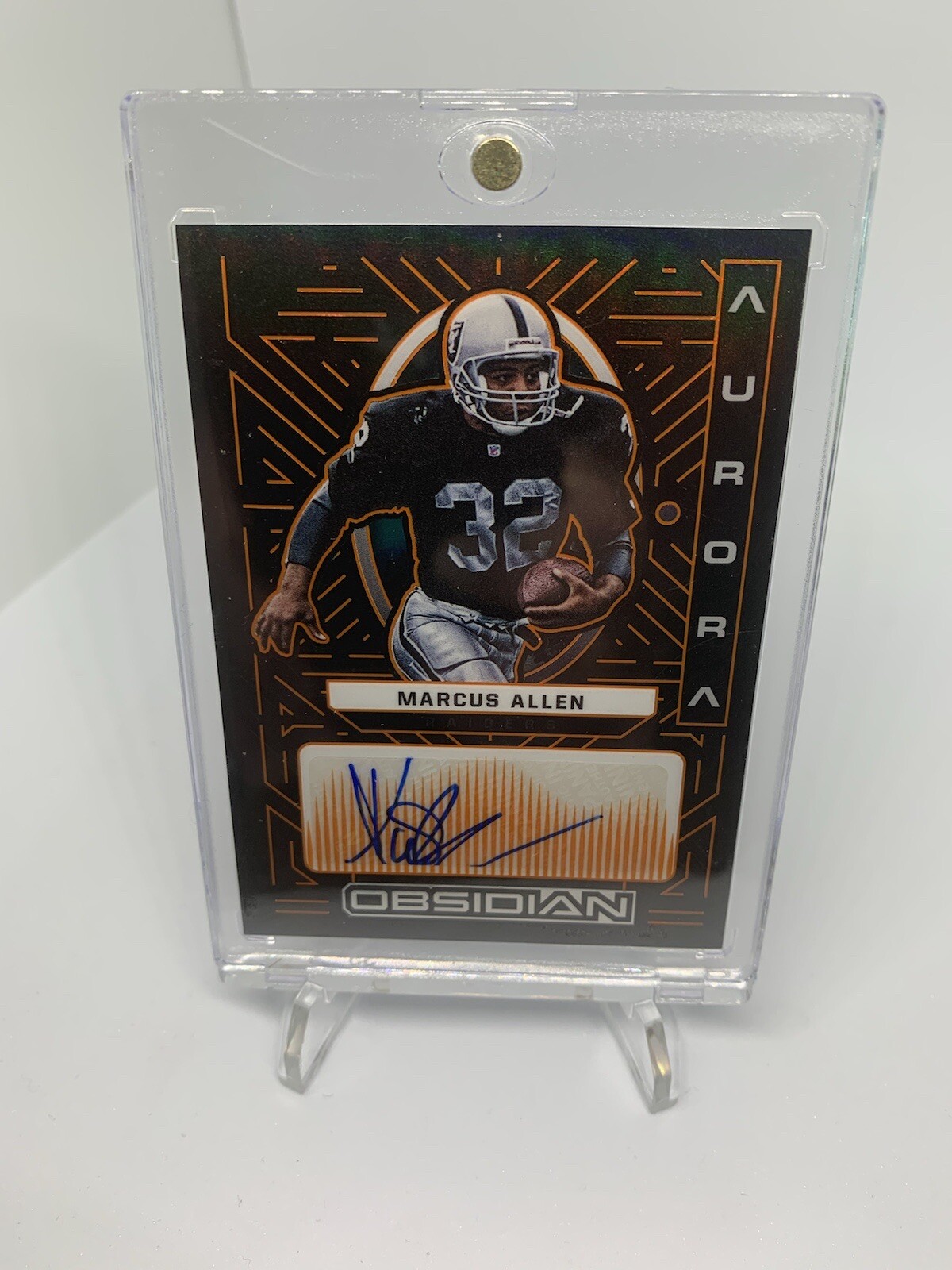 2022 Panini Obsidian Aurora Autographs Marcus Allen Auto 1/50 #AA-MAL