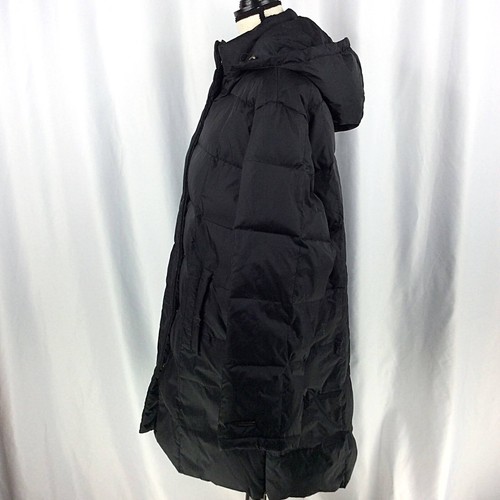 Pacific Trail Womens XL Down Trench Coat Jacket Quilted Hooded Black Parka - Picture 5 of 8