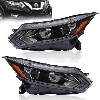 Pair For 2020-2022 Nissan Rogue Sport Halo W/LED Headlight Headlamp Right+Left