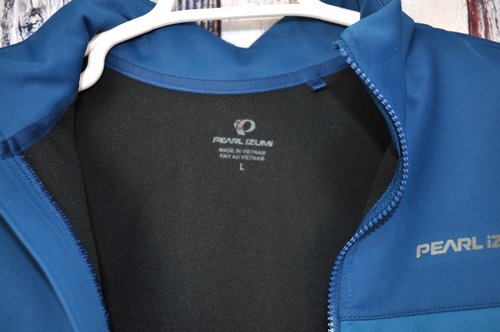 Pearl Izumi Men's Large Blue Full Zip Quest AmFIB Jacket Thermal Soft Shell - Picture 2 of 7