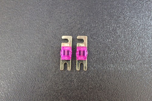 2 PK 70 AMP MINI ANL FUSIBLES NIQUELADOS EN LÍNEA AFC AFS HOJA AUTO COCHE MANL70 - Imagen 3 de 8