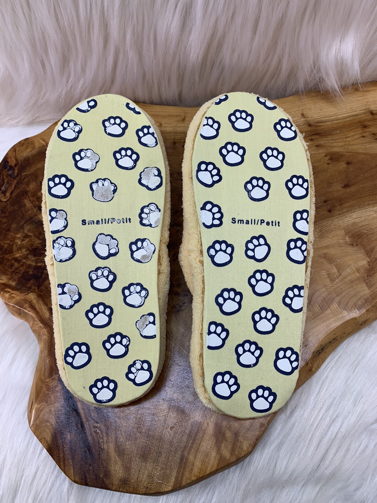 PANTOFOLA D’ORO Pantofole da casa in tessuto Terry giallo blu gattino Wm's taglia small 5 7