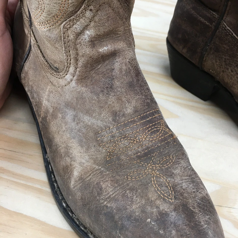 Smoky Mountain Cowboy Boots Womens 6D Western Mid Calf 3034 Brown Leather Heeled - Image 4 of 4