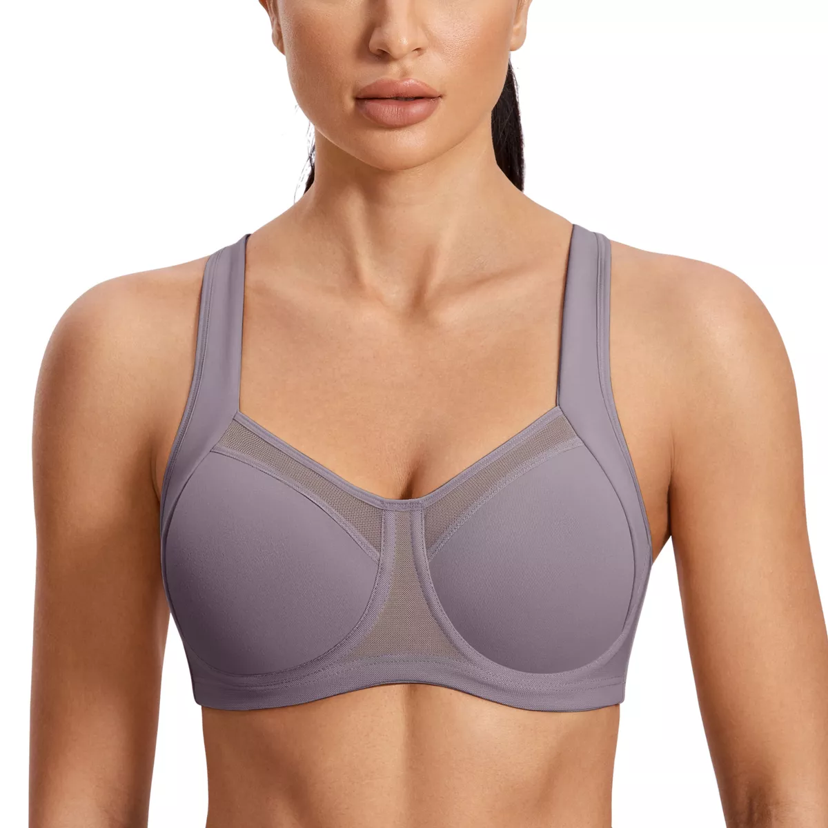 SYROKAN Women High Impact Sports Bra Underwire Workout Running