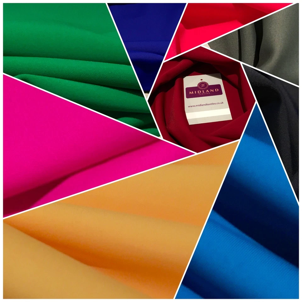 MIDTEX £4.99 Lightweight Scuba 4 way stretch spandex fabric 58" Wide MR819 Mtex