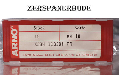 10 Wendeplatten KCGX 110301 FR AK10 ARNO Neu, mit Rechnung