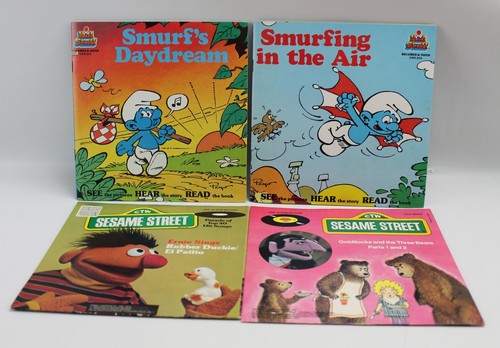 Vintage Kids Records Collection Disney, Smurfs Benji Sesame Street - Picture 3 of 12