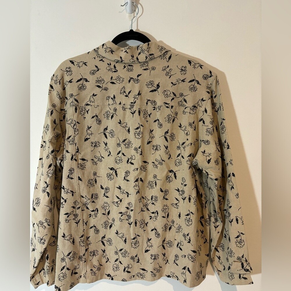 Talbots Medium Floral Button Button Down Blazer J… - image 3