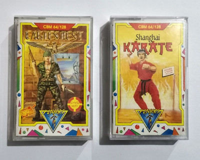 Commodore 64 Eagles Nest & Shanghai Karate Spiele von Spielern - getestet funktioniert