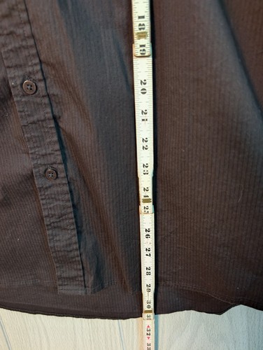 7 Diamonds Brown Embroidery Men's Dress Shirt Button Up Long Sleeve Sz XXL 2XL - Picture 8 of 8