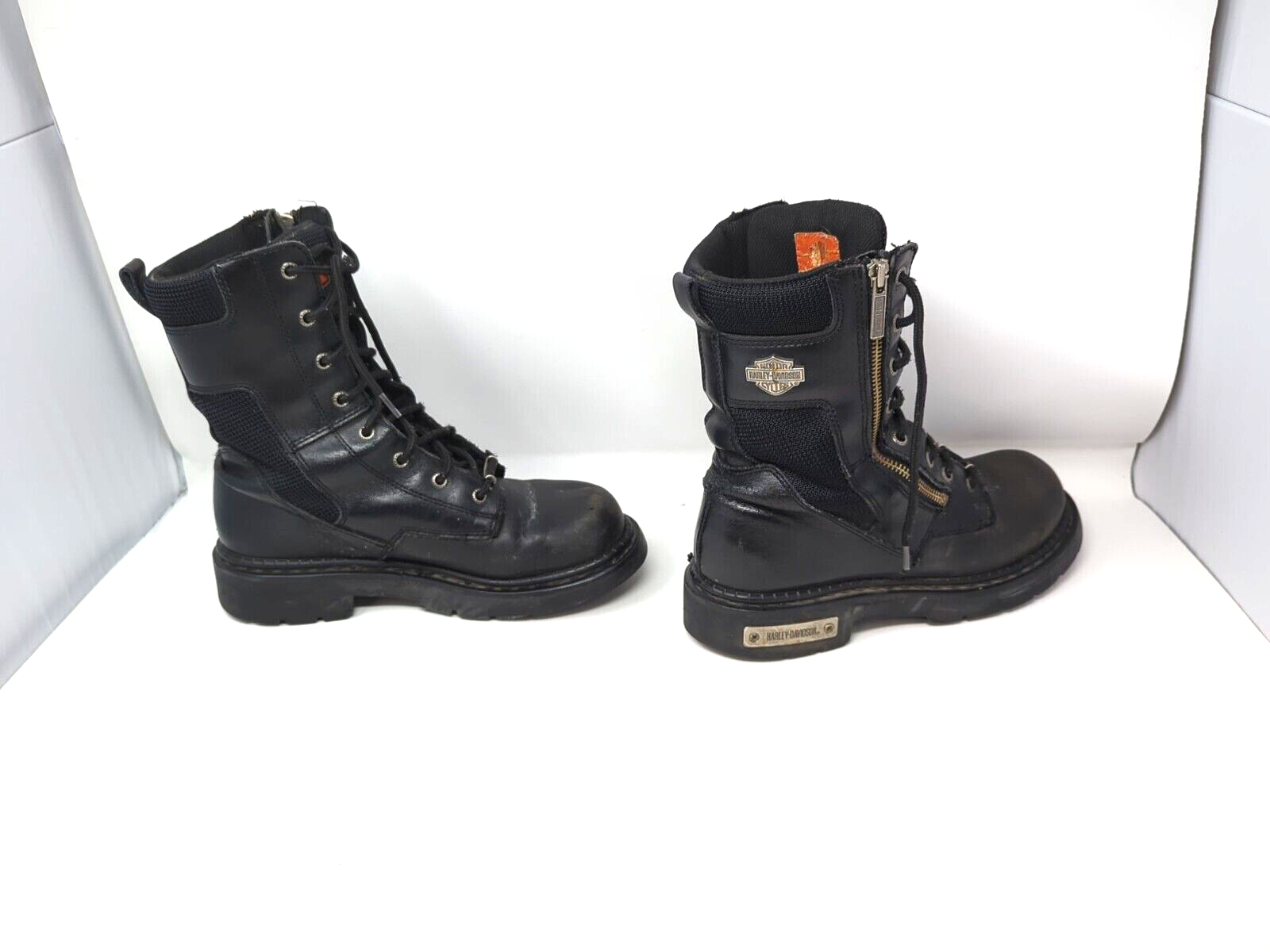 91542 Harley Davidson #91542 Paraspinna Leather Zip Motorcycle Riding Boots ...