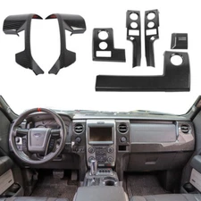7x Interior Decor Trim Kit For Ford F150 Raptor 2009-14 Carbon Fiber Accessories