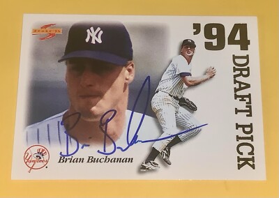 Brian Buchanan SIGNED 1995 Score  94 Draft Pick Card #DP18 NY Yankees RC Auto