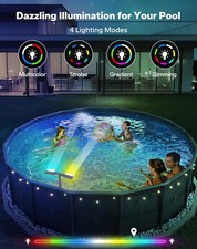 Pool Fountain with 12Color LED Lights Above I...