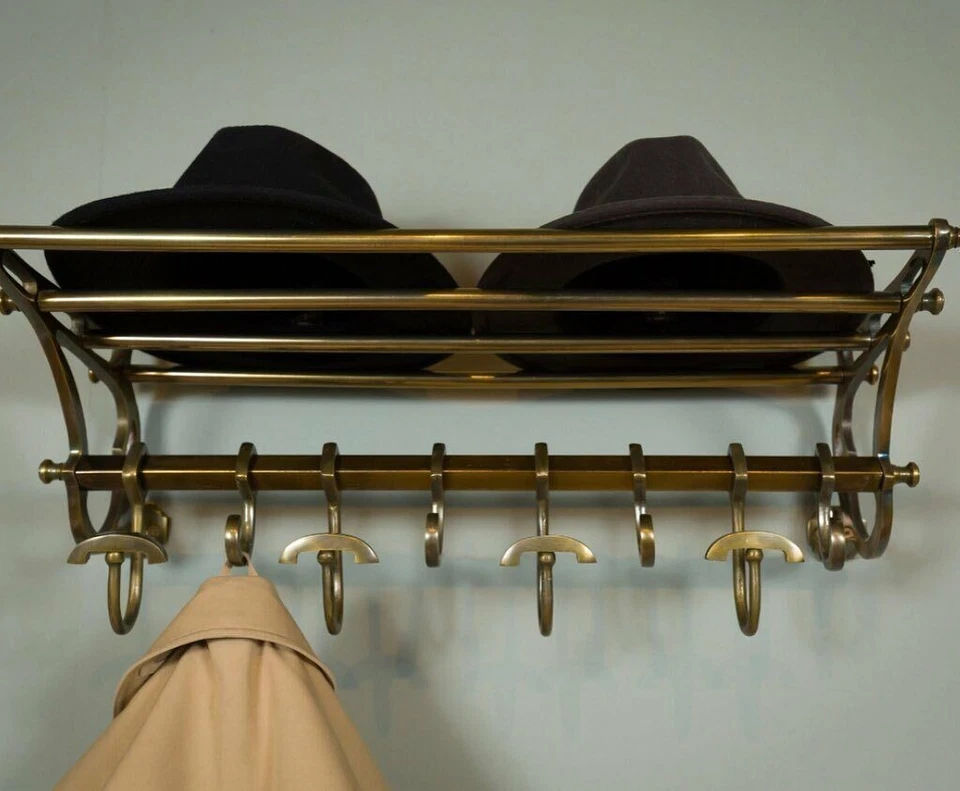 French Style Luggage Rack Train Wall Mounted Rack vintage Style luxury Coatrack - Image 4 of 4