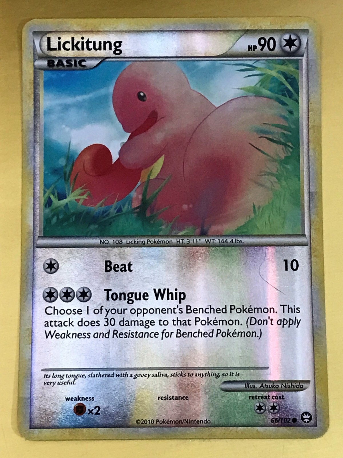 Pokémon TCG Lickitung 66/102 LP Triumphant Reverse Holo