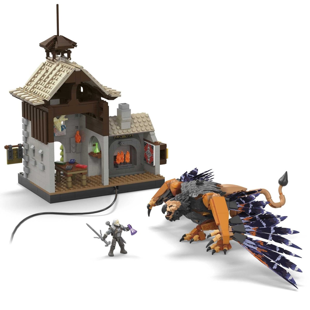 MEGA The Witcher Building Toys Set, Geralt's Griffin Hunt with