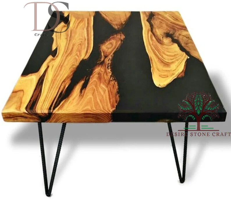 Square Epoxy Table Resin table Epoxy Coffee Table for Home Decor-image