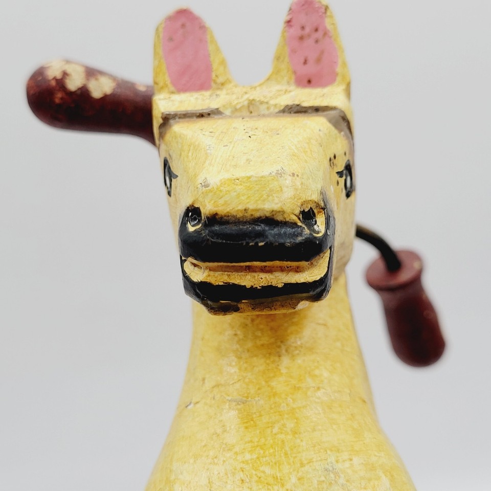 Horse Victorian Style Toy Carved Painted Wood Metal Handcrafted Rustic ...