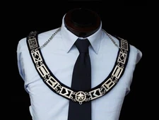 Blue Lodge Silver Masonic Freemason Officers Collar (For All Offices!)