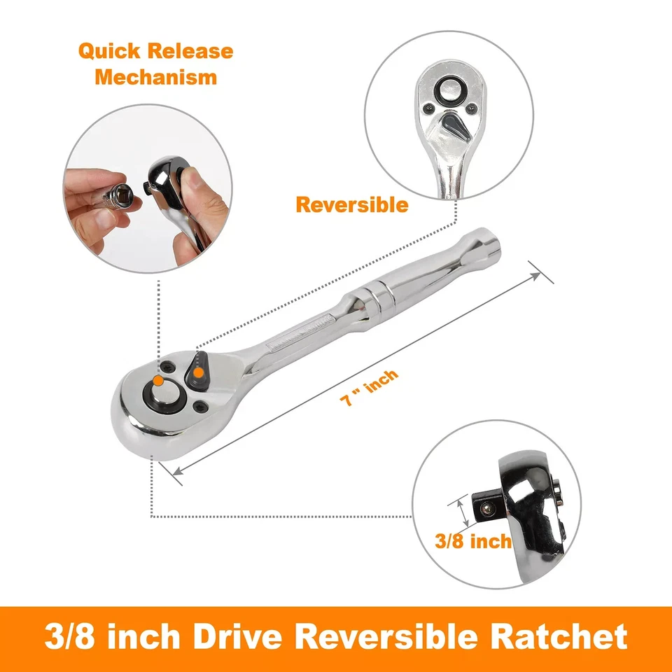 WORX 23Piece 1/4"+ 3/8"DR. Socket Set With Rotatable Rack - Image 3 of 4