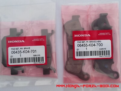 Honda Forza 300 i & SH 300 i ABS genuine Front + Rear Brake Pad