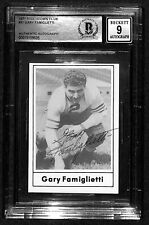 Gary Famiglietti Bears 1977 Touchdown Club #31 Signed Card Grade 9 BECKETT Gary Famiglietti Bears 1977 Touchdown Club #31 Signed Card Grade 9 BECKETT