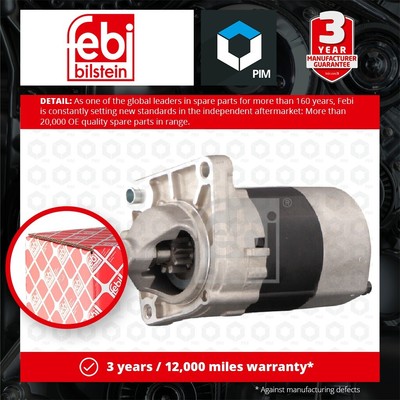 Starter Motor fits FIAT 500 312 1.3D 2009 on 312B1.000 46813058 46813064 Febi