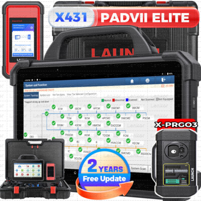 2025 LAUNCH X431 PAD VII TPMS Diagnostic Scanner J2534 Programming Key Coding