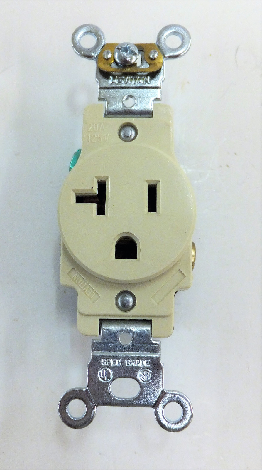Leviton 5361-I Single Receptacle 20A 125V IVORY NEW