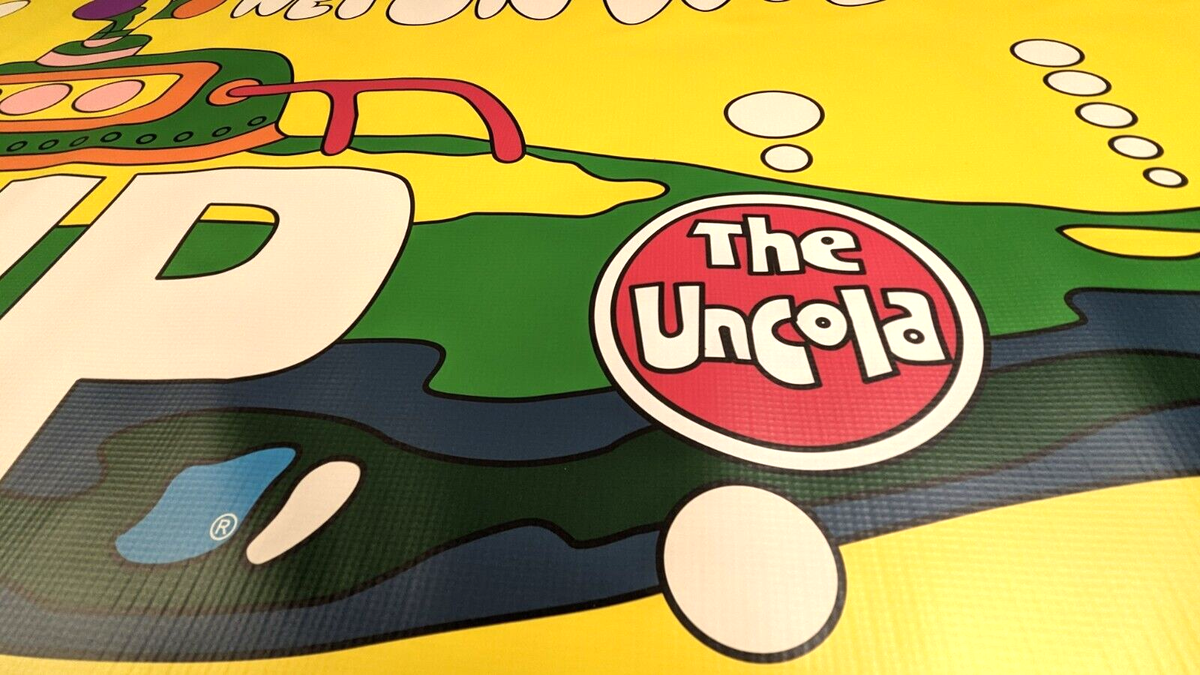 7up Mod 60's art Wet Un Wild Vintage-Style Submarine Banner