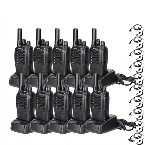 10*Retevis H777 UHF Walkie Talkies 2W 1000mAh 16CH VOX Radios&Earpiece for Work - Zdjęcie 2 z 17