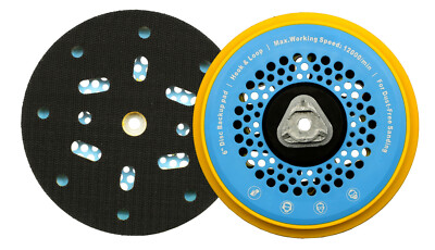 AllorA Schleifteller medium Ø 150 mm 15-Loch klett M8 & 5/16'' Gewinde Exzenter 