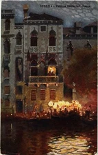 Old postcard AK VENICE Palazzo Contarini, Fasan Italy (495499)