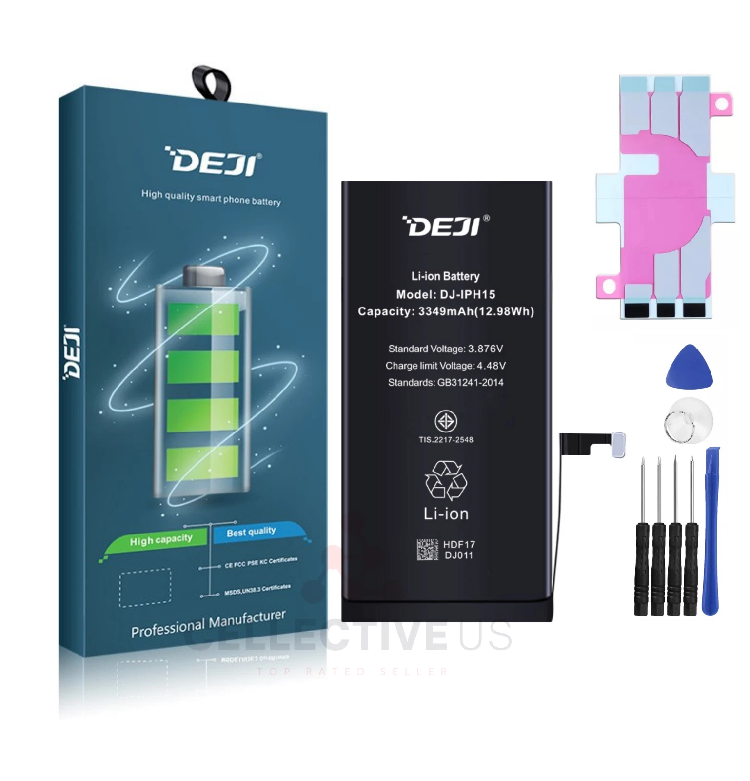 New OEM DEJI battery for Apple iPhone 15, 15 Plus, 15 PRO, 15 PRO