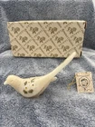 Fenton Bird of Happiness SIGNED Romance Collection Hand Painted Flowers Box Tag