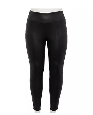 Nine West Women's Leggings Tummy-Control Ponte Seamed Black Sixe 2X