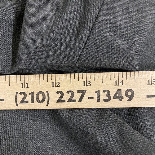 Pantalone uomo Louis Martin 36 grigio scuro abito casual piatto davanti lana poliestere - Foto 11 di 12