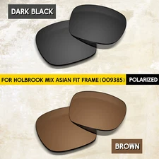 Black & Brown POLARIZED Lenses for Oakley Holbrook Mix Asian Fit OO9385, 1.5MM