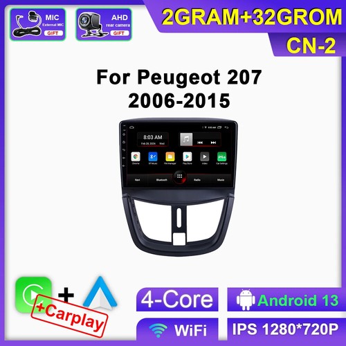 Android Auto 4G CarPlay GPS per Peugeot 207 207CC 2006-2015 Radio Multimediale - Foto 30 di 32