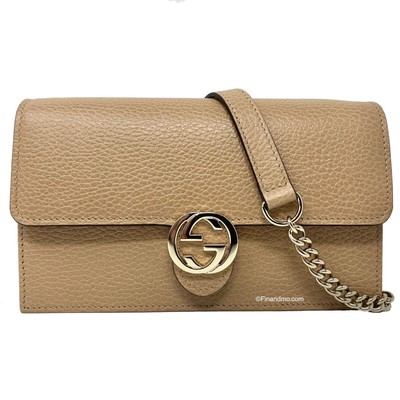 NEW Gucci Beige Interlocking GG Wallet 